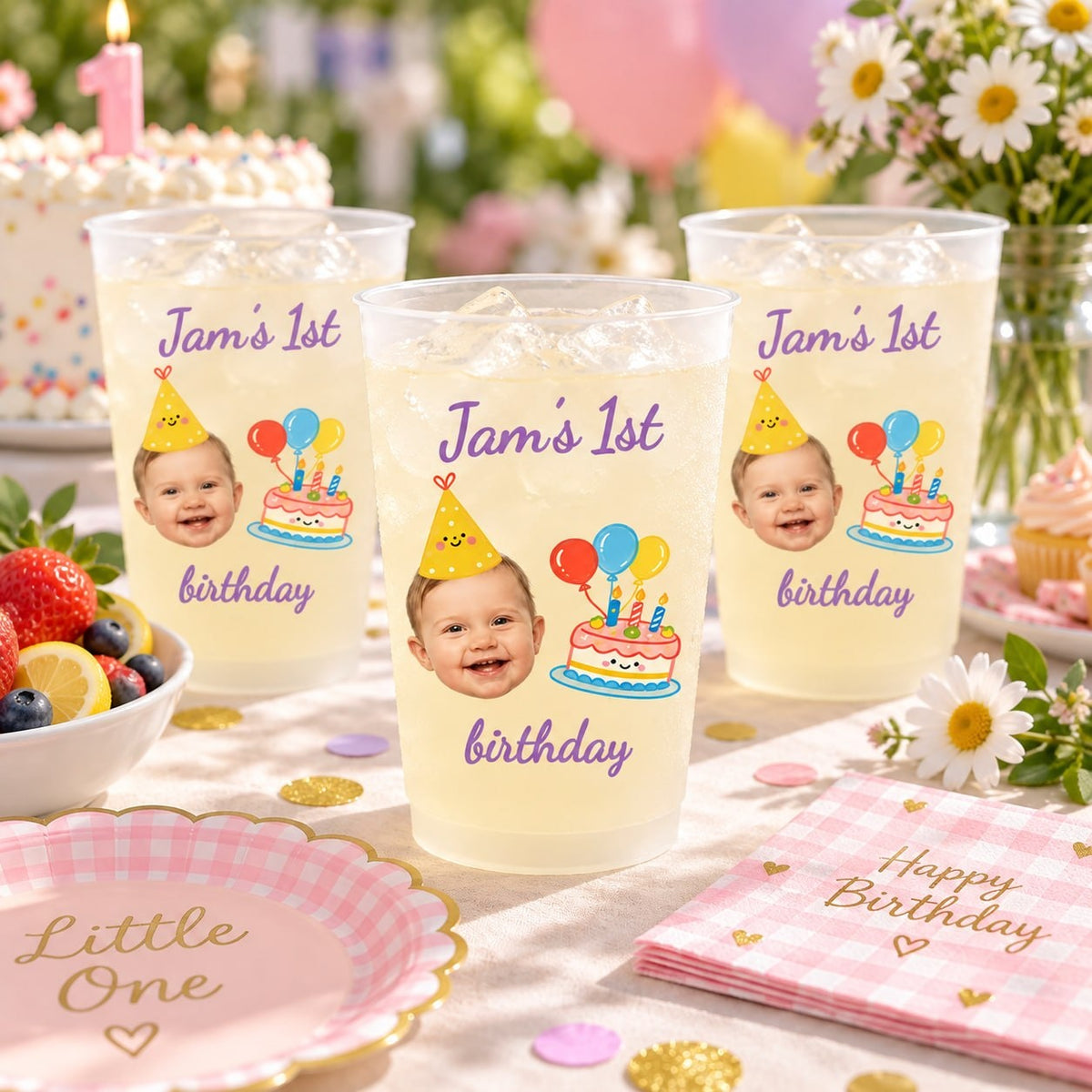 Personalized Frosted First Birthday Cup - image 5 | Jolliboo