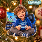 Personalized Gamer Boy Christmas Ornament - image 1 | Jolliboo