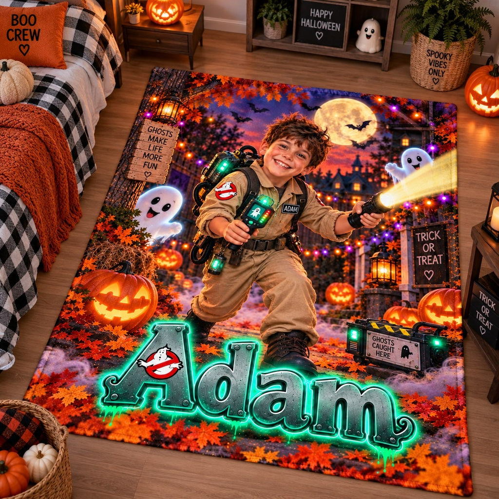 Personalized Ghost Hunter Halloween Blanket - image 3 | Jolliboo