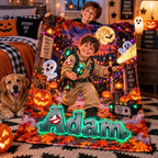 Personalized Ghost Hunter Halloween Blanket - image 4 | Jolliboo
