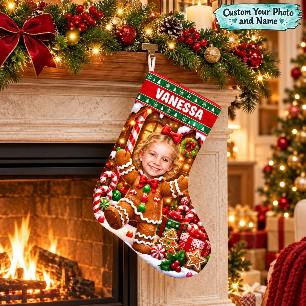 Personalized Gingerbread Christmas Stocking - image 1 | Jolliboo