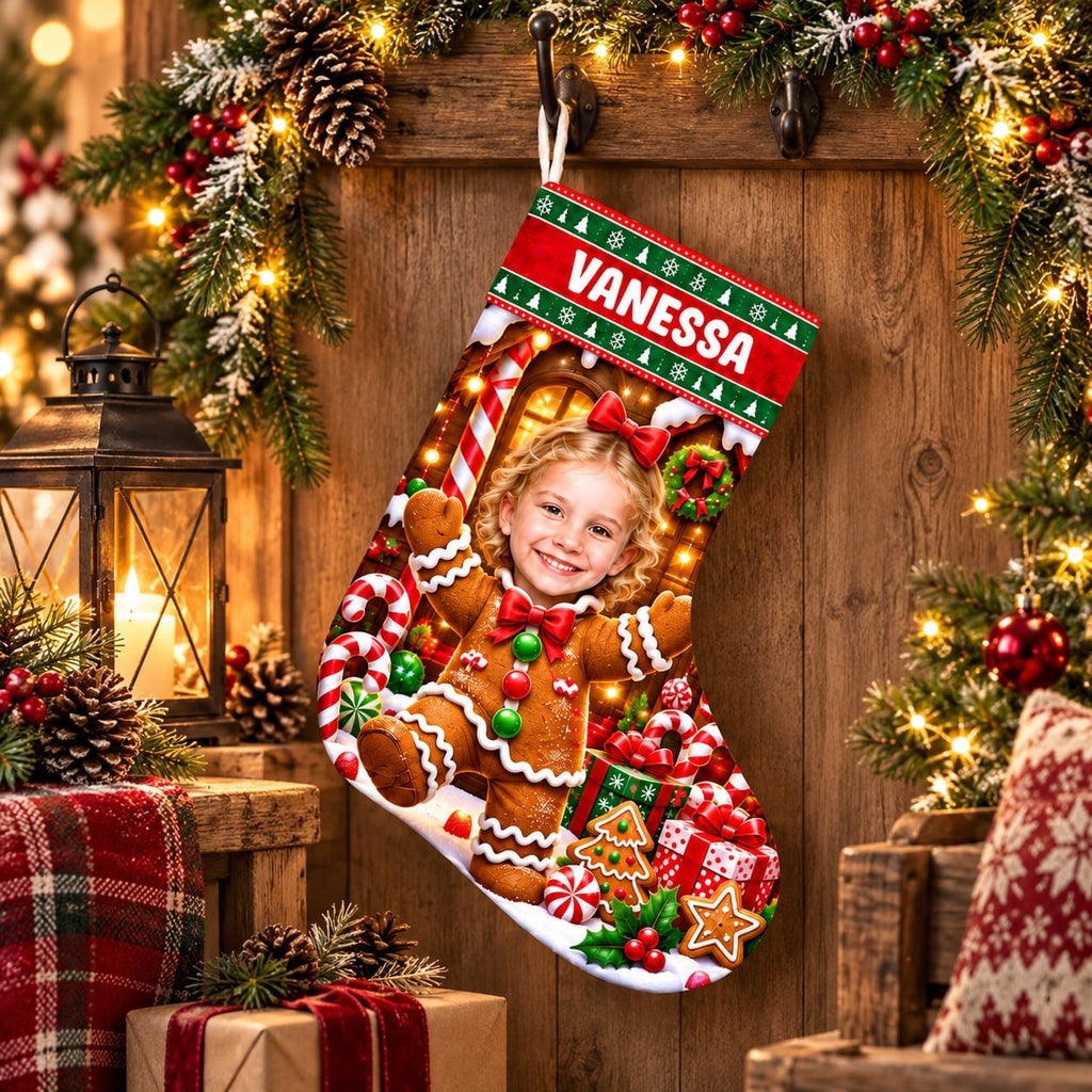 Personalized Gingerbread Christmas Stocking - image 2 | Jolliboo