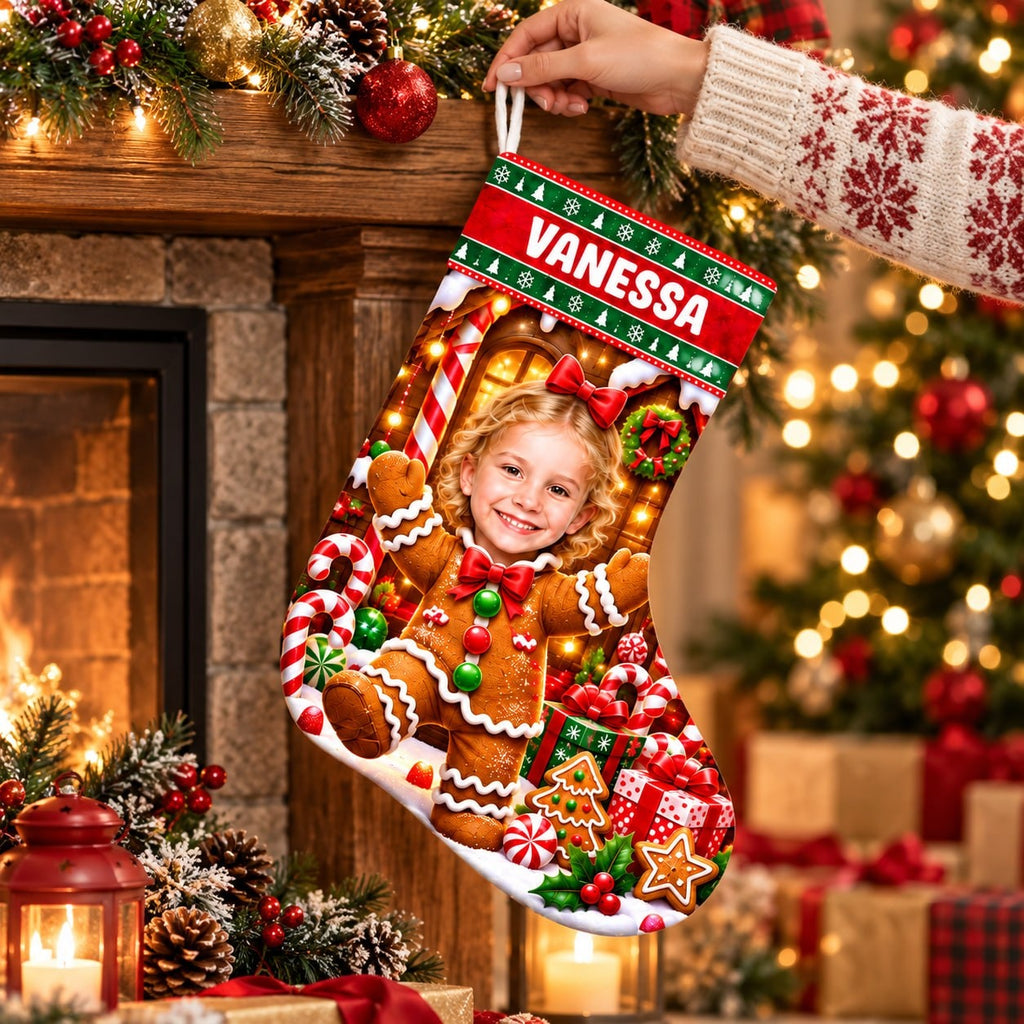 Personalized Gingerbread Christmas Stocking - image 4 | Jolliboo