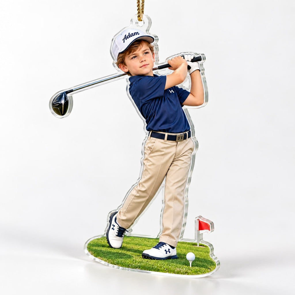 Personalized Golf Boy Christmas Ornament - image 2 | Jolliboo