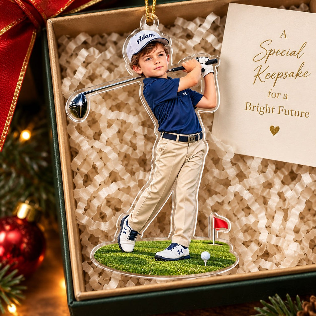 Personalized Golf Boy Christmas Ornament - image 4 | Jolliboo