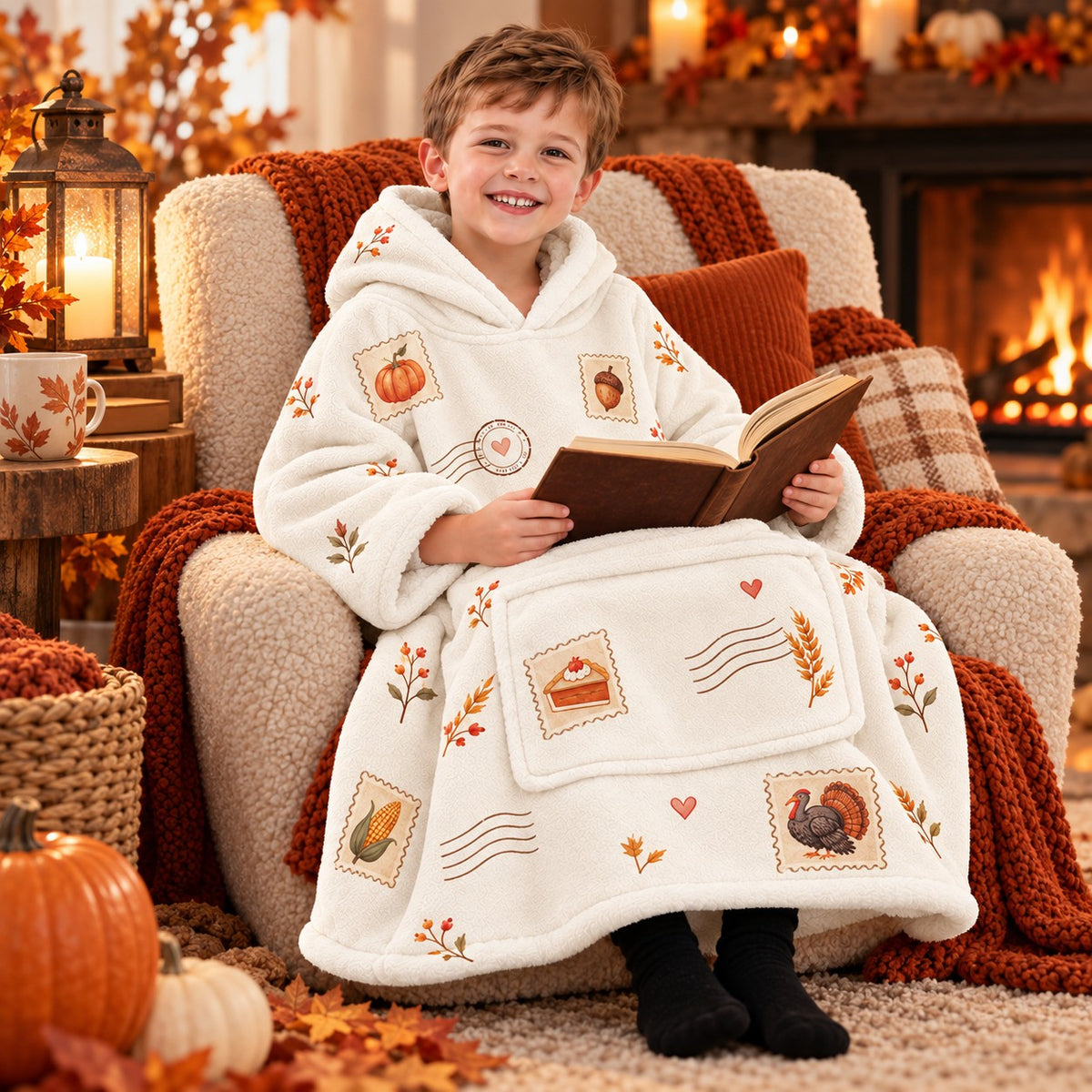 Personalized Grandparents Gift Blanket Hoodie - product gallery image 32 | Personalized blanket hoodie for kids by Jolliboo