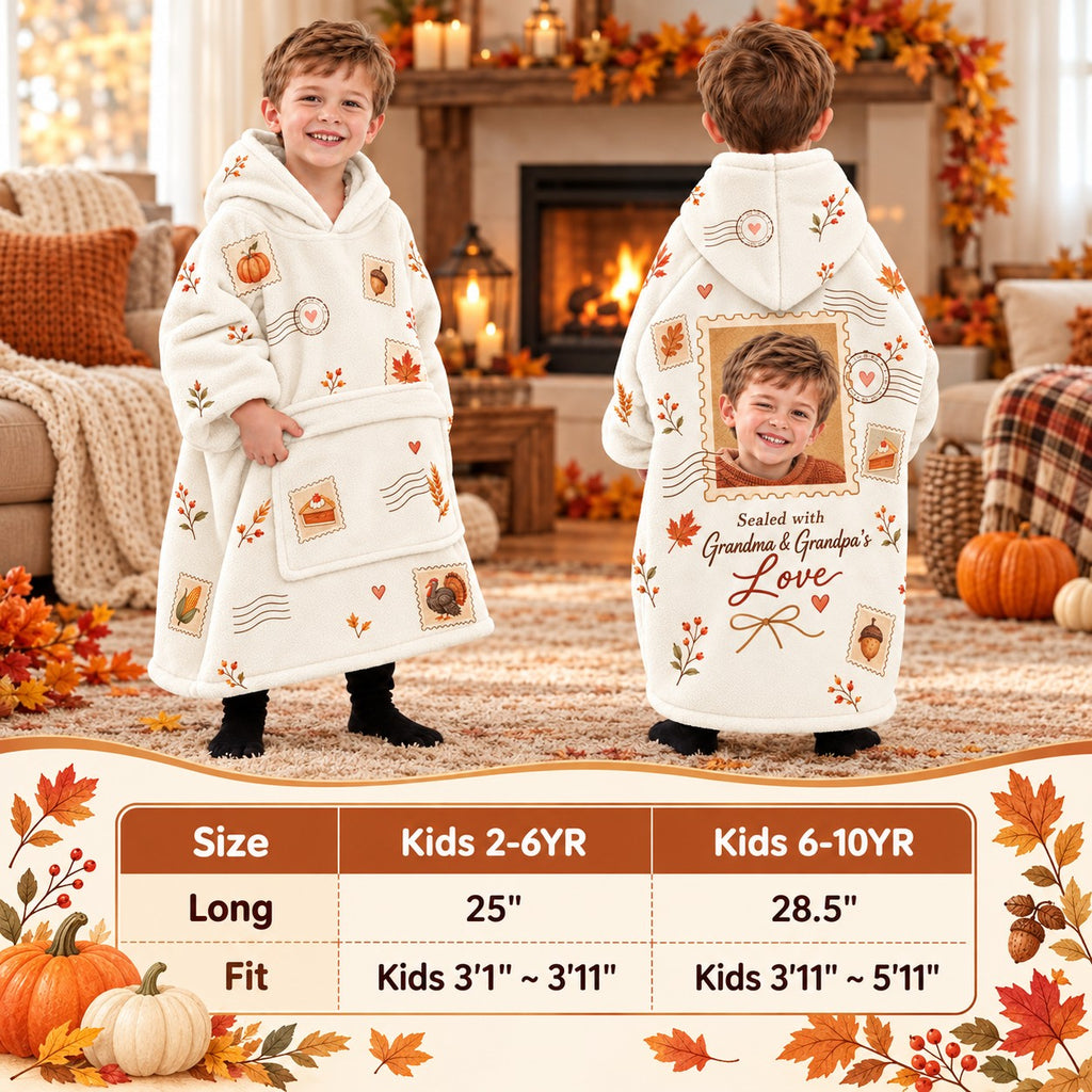 Personalized Grandparents Gift Blanket Hoodie - product gallery image 33 | Personalized blanket hoodie for kids by Jolliboo
