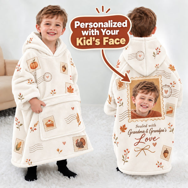 Personalized Grandparents Gift Blanket Hoodie - featured hero image 1 | Personalized blanket hoodie for kids by Jolliboo