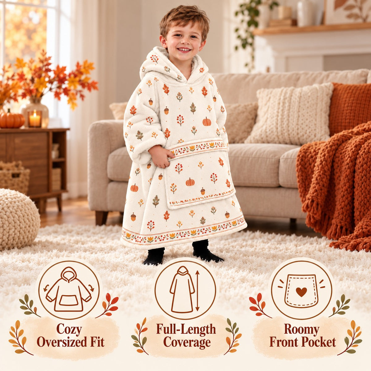 Personalized Grandparents Little Blessing Blanket Hoodie - product gallery image 45 | Personalized blanket hoodie for kids by Jolliboo