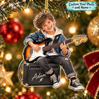 Personalized Guitar Boy Christmas Ornament - image 1 | Jolliboo