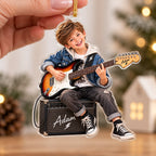Personalized Guitar Boy Christmas Ornament - image 3 | Jolliboo