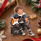 Personalized Guitar Boy Christmas Ornament - image 4 | Jolliboo