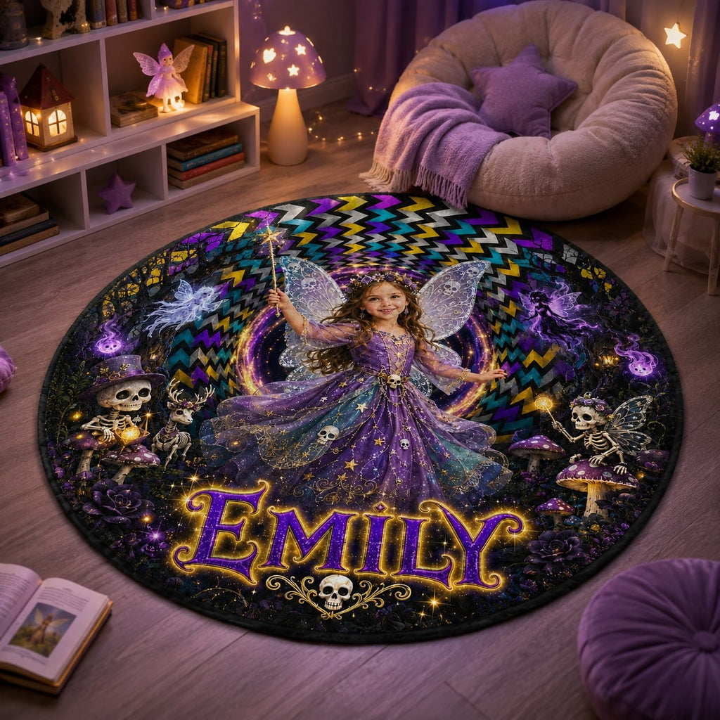 Personalized Halloween Fairy Round Rug - image 3 | Jolliboo