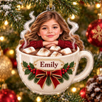 Personalized Hot Cocoa Photo Ornament - image 2 | Jolliboo
