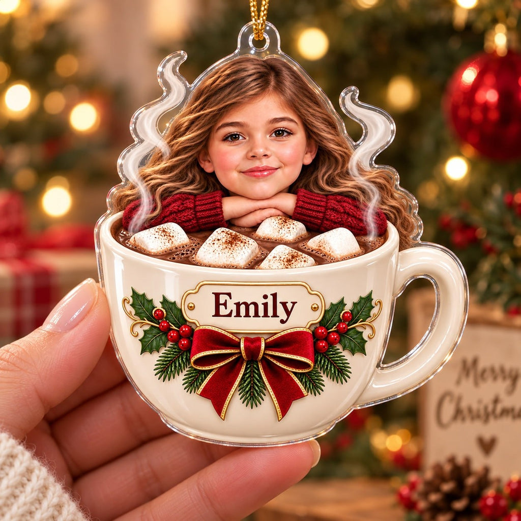Personalized Hot Cocoa Photo Ornament - image 5 | Jolliboo