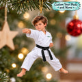Personalized Karate Boy Christmas Ornament - image 1 | Jolliboo