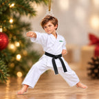 Personalized Karate Boy Christmas Ornament - image 2 | Jolliboo