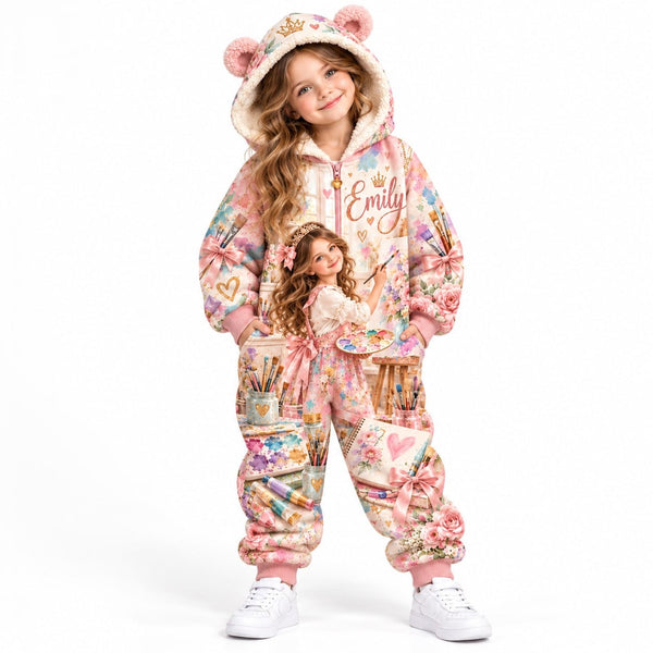 Personalized Kids Artist Princess Pyjama Suit - image 7 | Jolliboo