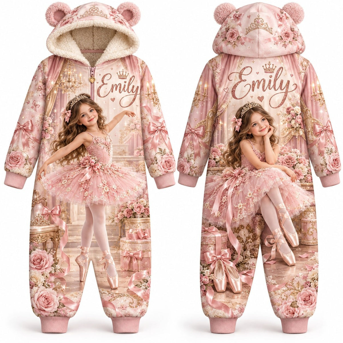 Personalized Kids Ballet Princess Pyjama Suit - image 1 | Jolliboo