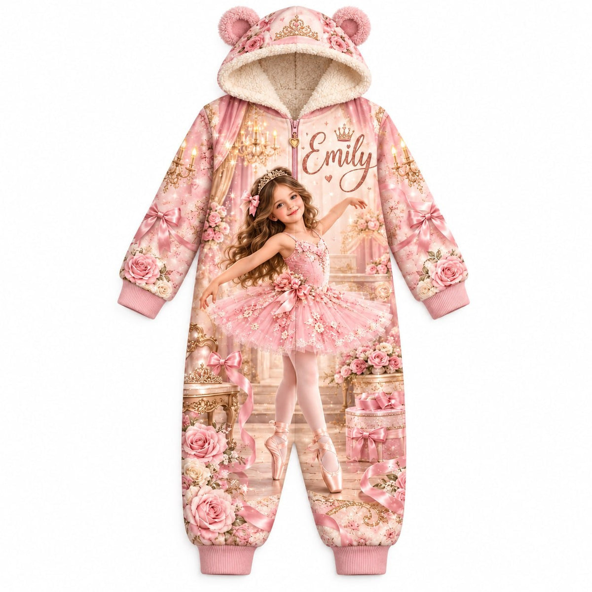 Personalized Kids Ballet Princess Pyjama Suit - image 2 | Jolliboo