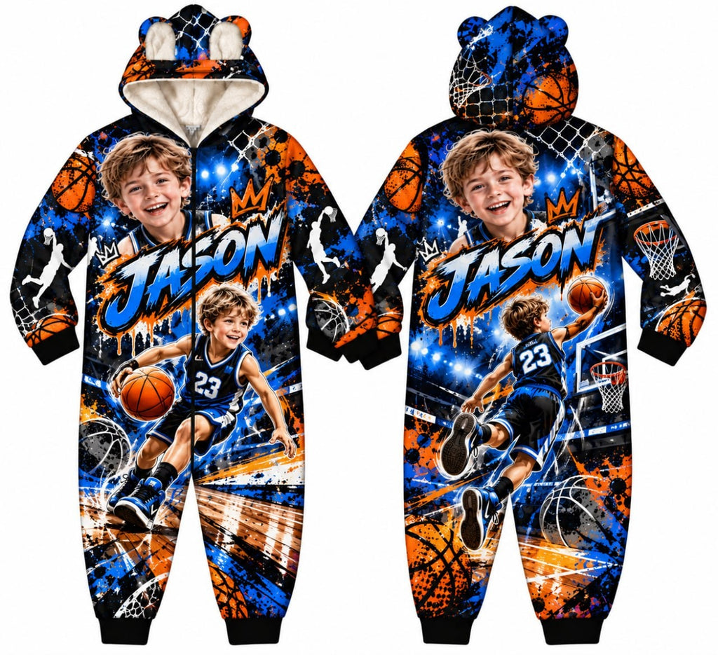 Personalized Kids Basketball Pyjama Suit - image 1 | Jolliboo