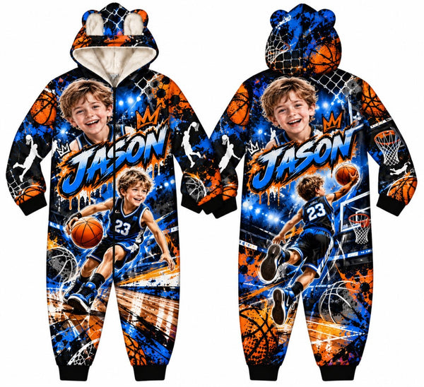 Personalized Kids Basketball Pyjama Suit - image 1 | Jolliboo