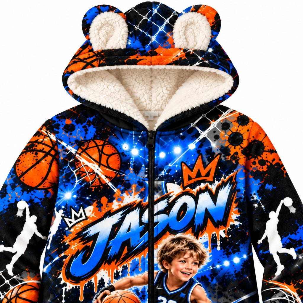 Personalized Kids Basketball Pyjama Suit - image 2 | Jolliboo