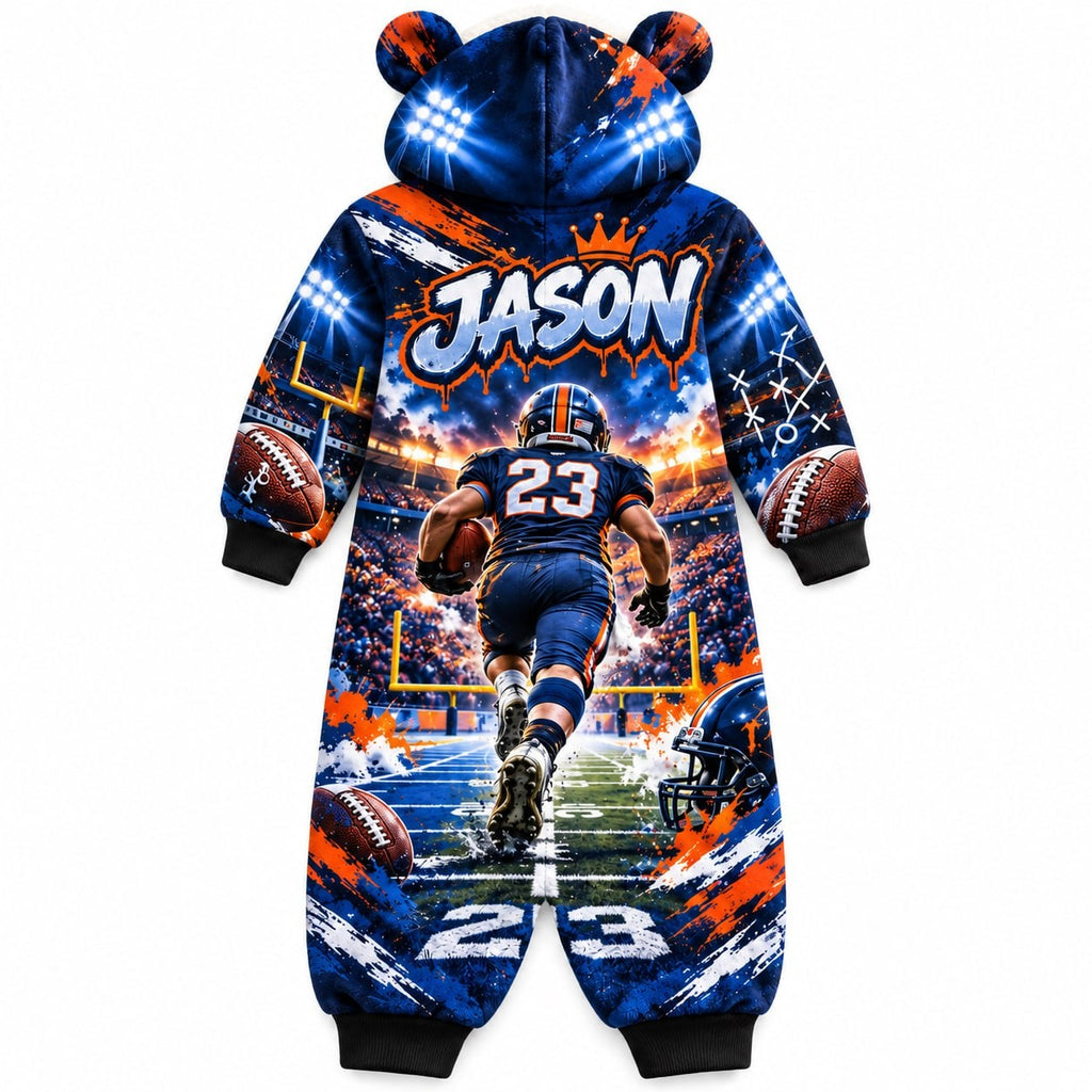 Personalized Kids Football Pyjama Suit - image 3 | Jolliboo