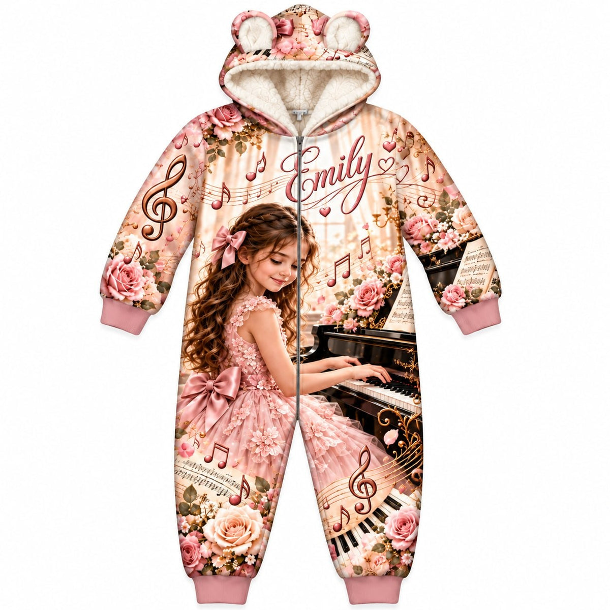 Personalized Kids Piano Music Pyjama Suit - image 2 | Jolliboo