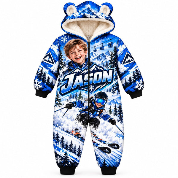 Personalized Kids Ski Pyjama Suit - image 1 | Jolliboo