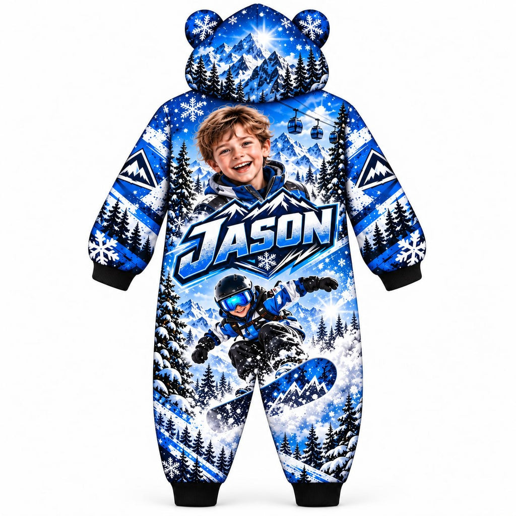 Personalized Kids Ski Pyjama Suit - image 3 | Jolliboo