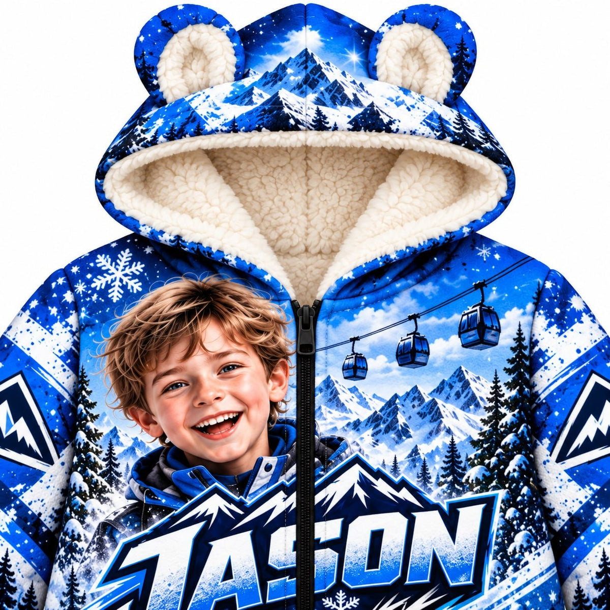Personalized Kids Ski Pyjama Suit - image 5 | Jolliboo