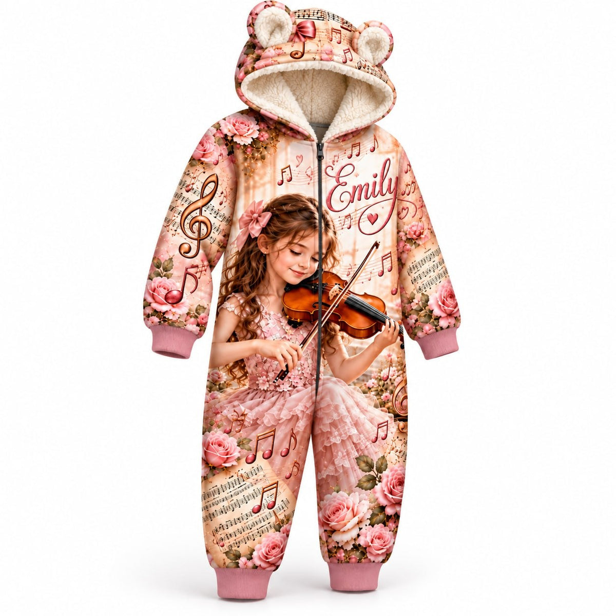 Personalized Kids Violin Music Pyjama Suit - image 2 | Jolliboo
