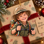 Personalized Little Adventurer Custom Photo Ornament - image 3 | Jolliboo