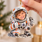 Personalized Little Astronaut Custom Photo Ornament - image 4 | Jolliboo
