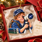 Personalized Little Astronomer Custom Photo Ornament - image 3 | Jolliboo