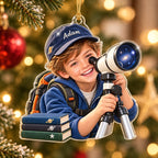 Personalized Little Astronomer Custom Photo Ornament - image 4 | Jolliboo