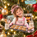 Personalized Little Baker Girl Christmas Ornament - image 1 | Jolliboo