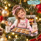 Personalized Little Baker Girl Christmas Ornament - image 1 | Jolliboo