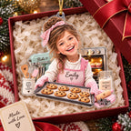 Personalized Little Baker Girl Christmas Ornament - image 2 | Jolliboo