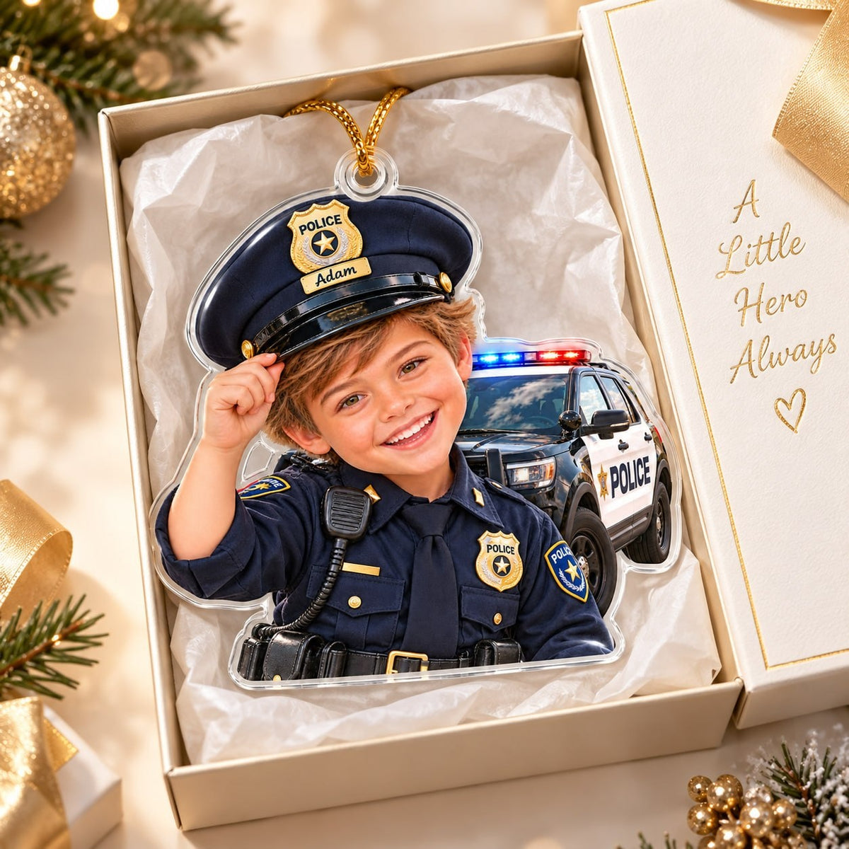 Personalized Little Chef Custom Photo Ornament - image 2 | Jolliboo