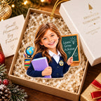 Personalized Little Construction Worker Custom Photo Ornament - image 4 | Jolliboo