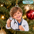 Personalized Little Doctor Custom Photo Ornament - image 1 | Jolliboo