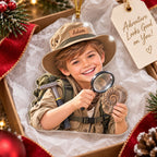 Personalized Little Fossil Explorer Custom Photo Ornament - image 3 | Jolliboo