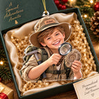 Personalized Little Fossil Explorer Custom Photo Ornament - image 4 | Jolliboo