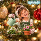 Personalized Little Gardener Custom Photo Ornament - image 2 | Jolliboo