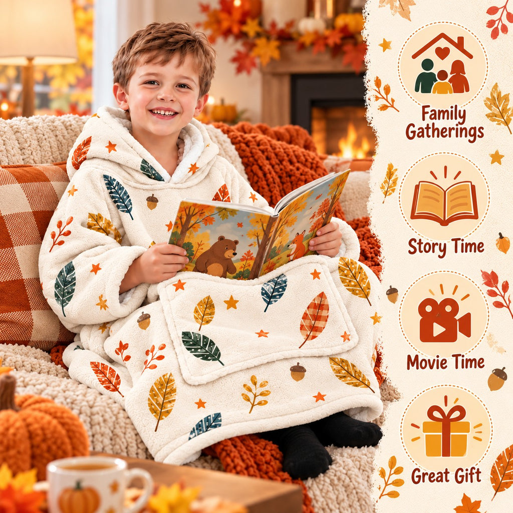 Personalized Little Turkey Big Personality Blanket Hoodie - product gallery image 78 | Personalized blanket hoodie for kids by Jolliboo