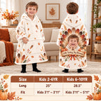 Personalized Little Turkey Thanksgiving Blanket Hoodie - product gallery image 39 | Personalized blanket hoodie for kids by Jolliboo