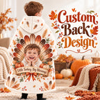 Personalized Little Turkey Thanksgiving Blanket Hoodie - product gallery image 40 | Personalized blanket hoodie for kids by Jolliboo