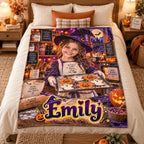 Personalized Little Witch Baker Halloween Blanket - image 4 | Jolliboo